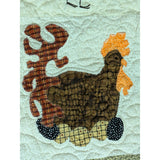 52x72 Chicken Quilt Rooster Hen Blanket Throw Handmade Blocks
