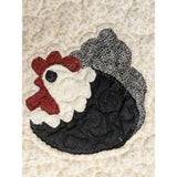 52x72 Chicken Quilt Rooster Hen Blanket Throw Handmade Blocks