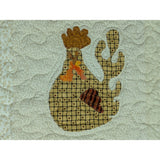 52x72 Chicken Quilt Rooster Hen Blanket Throw Handmade Blocks