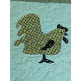 52x72 Chicken Quilt Rooster Hen Blanket Throw Handmade Blocks