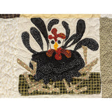 52x72 Chicken Quilt Rooster Hen Blanket Throw Handmade Blocks