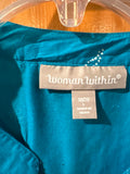 18/20 Woman Within Turquoise Boho Tunic Shirt - Size 18/20
