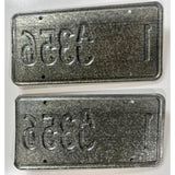 1975 1 AJ 356 Wyoming License Plate Pair Set Porsche