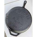 NEW Lodge Grinch 12" Cast Iron Skillet With Grinch Engraving - Durable & Versatile Cookware