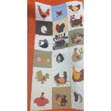 52x72 Chicken Quilt Rooster Hen Blanket Throw Handmade Blocks