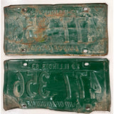 1963 477 356 Illinois License Plate Set Pair Porsche