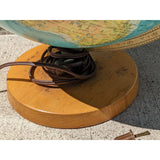 Illuminated 12" Replogle World Horizon Light-Up Globe Vintage Lighted Wood Base Night Light