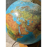 Illuminated 12" Replogle World Horizon Light-Up Globe Vintage Lighted Wood Base Night Light