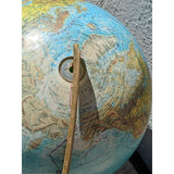 Illuminated 12" Replogle World Horizon Light-Up Globe Vintage Lighted Wood Base Night Light
