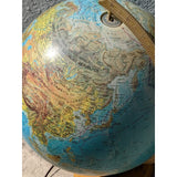 Illuminated 12" Replogle World Horizon Light-Up Globe Vintage Lighted Wood Base Night Light