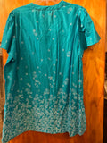 18/20 Woman Within Turquoise Boho Tunic Shirt - Size 18/20