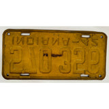 1942 570 356 Indiana License Plate 356 Porsche Yellow