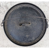 14 CO D Cast Iron "Short" Camp 14" Dutch 3 Leg Footed Oven Older Lodge ? 14CO
