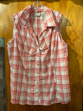 2X Whitestag Women's Sleeveless Plaid Top - 2X