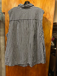 32 6X Women’s sleeveless Gingham Shirt