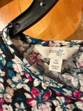 14 Terra & Sky Floral Print Top - Cotton Size OX 14