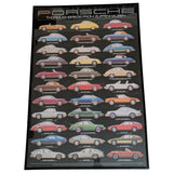 24x36 Porsche Thoroughbreds From Zuffenhausen 1984 Poster Ken Rush Art Print Framed