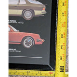 24x36 Porsche Thoroughbreds From Zuffenhausen 1984 Poster Ken Rush Art Print Framed