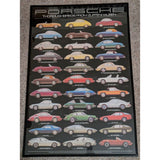 24x36 Porsche Thoroughbreds From Zuffenhausen 1984 Poster Ken Rush Art Print Framed