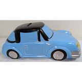 7.5" VW Bug Inspired Shape Porsche 911 Front Blue Black Ceramic Car Piggy Bank Savings Coin Storage Taiwan