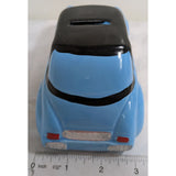 7.5" VW Bug Inspired Shape Porsche 911 Front Blue Black Ceramic Car Piggy Bank Savings Coin Storage Taiwan