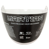 Martian Helmet Visor Clear Quick-Release Anti-Fog Sharp View Anti-Scratch Plastic