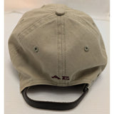 American Eagle Beige Red White Cross Baseball Cap Adjustable Cotton Faux Leather Strap