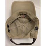 American Eagle Beige Red White Cross Baseball Cap Adjustable Cotton Faux Leather Strap