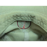 American Eagle Beige Red White Cross Baseball Cap Adjustable Cotton Faux Leather Strap