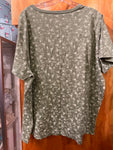 26/28 Fashion bug Relaxed Fit Floral Print T-Shirt Y2K  - Green