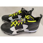 15 Men's Under Armour UA Crusher RM Black White Football Cleats Synthetic 1286600-001 Lightweight