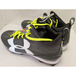 15 Men's Under Armour UA Crusher RM Black White Football Cleats Synthetic 1286600-001 Lightweight