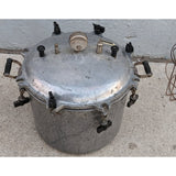 21 QT Quart National Pressure Cooker Canning Eau Claire Wis Vintage Aluminum Wood Handles