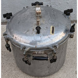21 QT Quart National Pressure Cooker Canning Eau Claire Wis Vintage Aluminum Wood Handles