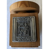 Wood Pewter Heilag Olav Candle Holder Norway Tredesign Hardanger Sylvplet Viking