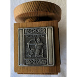 Wood Pewter Heilag Olav Candle Holder Norway Tredesign Hardanger Sylvplet Viking