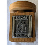 Wood Pewter Heilag Olav Candle Holder Norway Tredesign Hardanger Sylvplet Viking