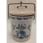 3.5" Candle Andersen's Restaurant Ceramic Pea Soup Crock With Lid & Bail Handle