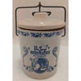 3.5" Candle Andersen's Restaurant Ceramic Pea Soup Crock With Lid & Bail Handle