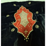 M Double D Ranch Wear Western Cropped Velvet Jacket Beaded Studs Black/Red Vintage 90s Halloween Costume