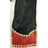 M Double D Ranch Wear Western Cropped Velvet Jacket Beaded Studs Black/Red Vintage 90s Halloween Costume