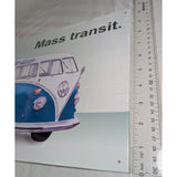 15X10 Mass Transit VW Samba 23 Window Bus Sign 1996 Desperate Enterprises Tin Metal Volkswagen Van Wall Art