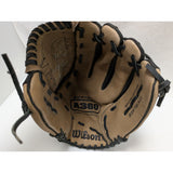 13 " RHT Wilson A360 Softball Glove Black & Beige Genuine Leather A0360 ES13 Baseball Right Hand Throw Adult