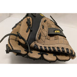 13 " RHT Wilson A360 Softball Glove Black & Beige Genuine Leather A0360 ES13 Baseball Right Hand Throw Adult