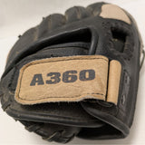 13 " RHT Wilson A360 Softball Glove Black & Beige Genuine Leather A0360 ES13 Baseball Right Hand Throw Adult