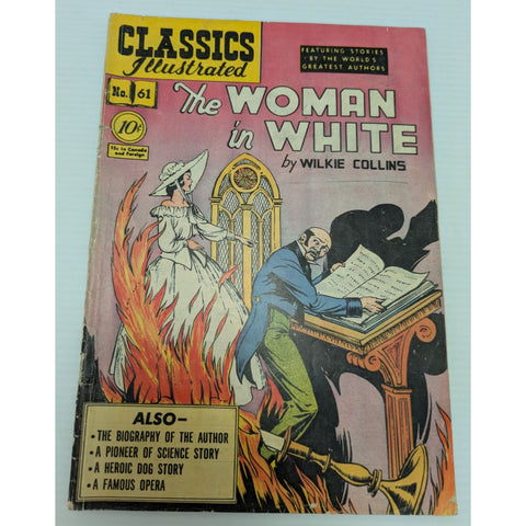 No. 61 "The Woman In White" By Wilkie Collins Classics Illustrated Comic