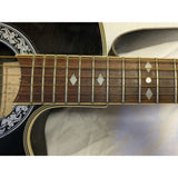 Belcat SOV-700 Acoustic Electric Guitar Bowlback Black Rosewood Ovation Celebrity CC57 Handcrafted Leather Strap Korea