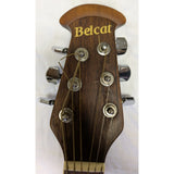Belcat SOV-700 Acoustic Electric Guitar Bowlback Black Rosewood Ovation Celebrity CC57 Handcrafted Leather Strap Korea