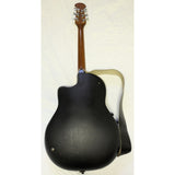Belcat SOV-700 Acoustic Electric Guitar Bowlback Black Rosewood Ovation Celebrity CC57 Handcrafted Leather Strap Korea