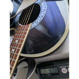 Belcat SOV-700 Acoustic Electric Guitar Bowlback Black Rosewood Ovation Celebrity CC57 Handcrafted Leather Strap Korea